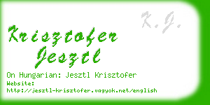 krisztofer jesztl business card